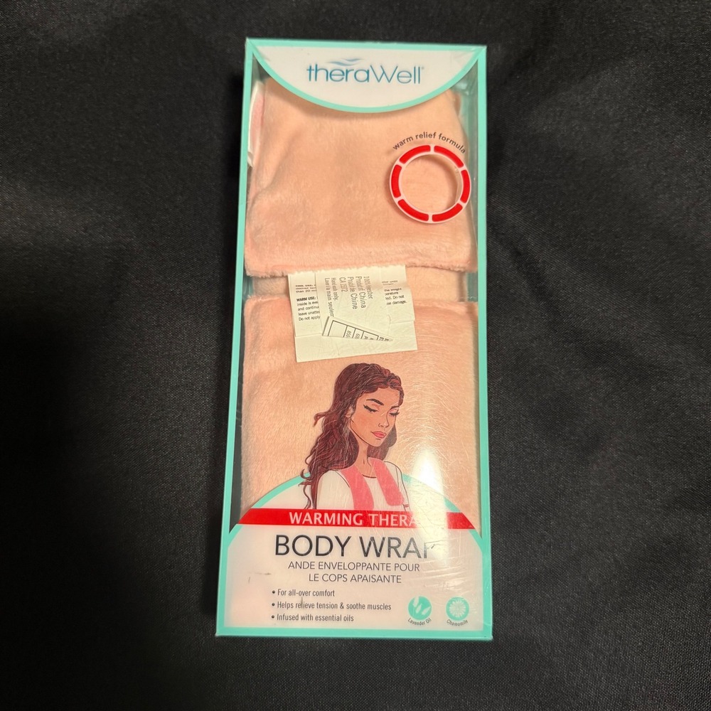 TheraWell Warming Therapy Body Wrap Pink Plush Lavender & Chamomile Gifting